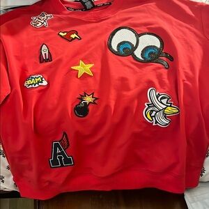 Red Graphic Sweatshirt
